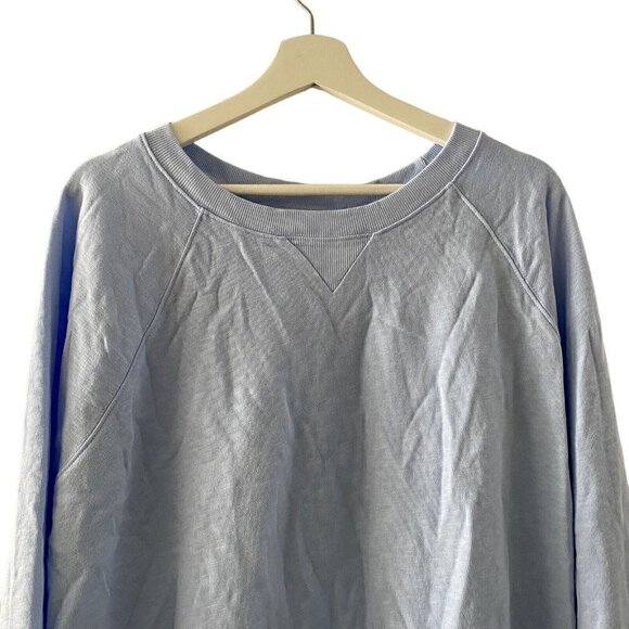 Haven Well Within Light Blue Pullover Curved Hem Pullover Sweater Size XL Cotton - Picture 4 of 7